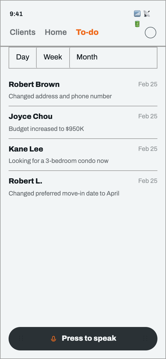 Schedule — Application screenshots from the Tribulls iOS app