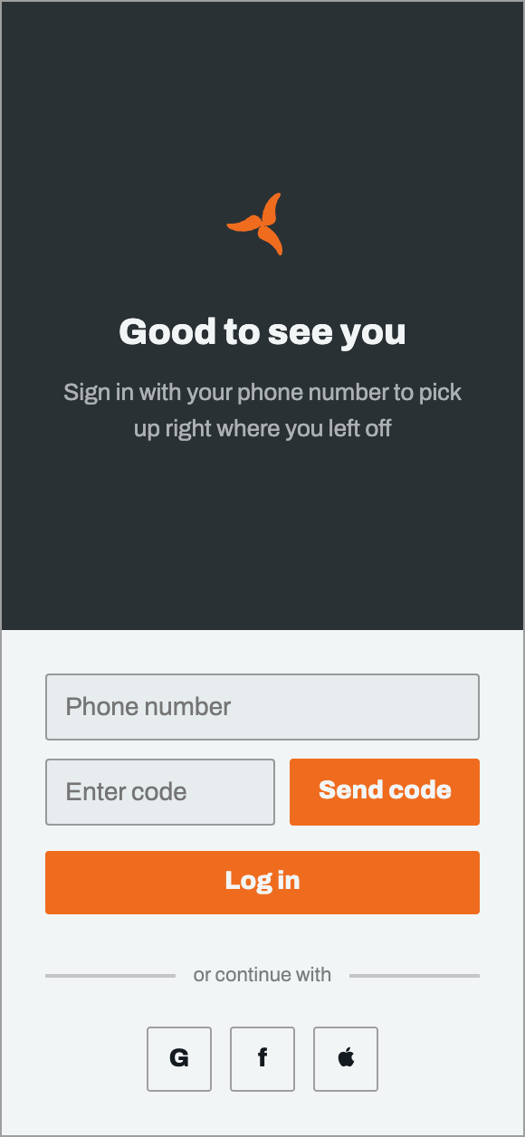Signin — Application screenshots from the Tribulls iOS app